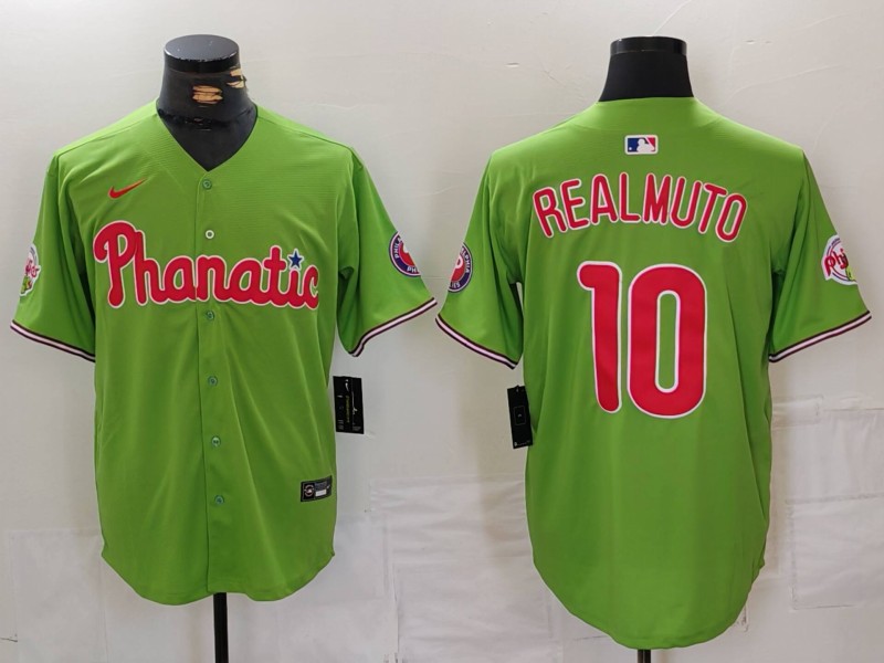 Men's Philadelphia Phillies J.T. Realmuto #10 Green Limited Jersey